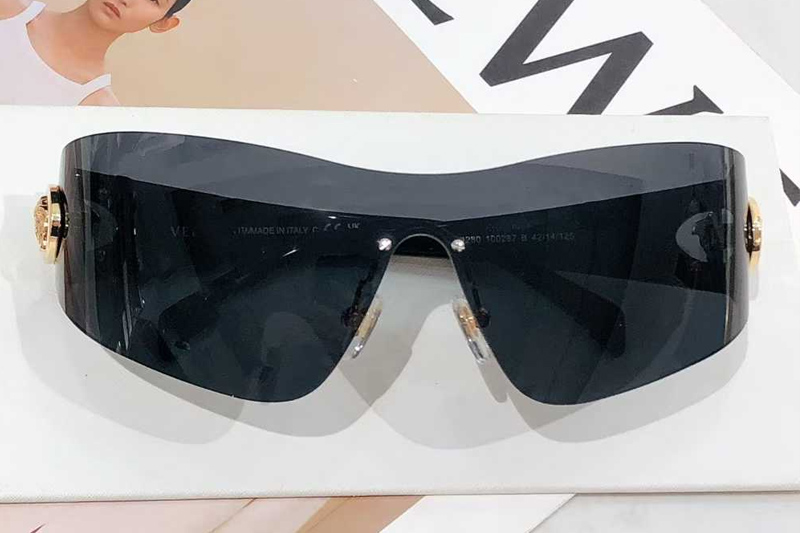 VE2280 Sunglasses Black Gold Gray