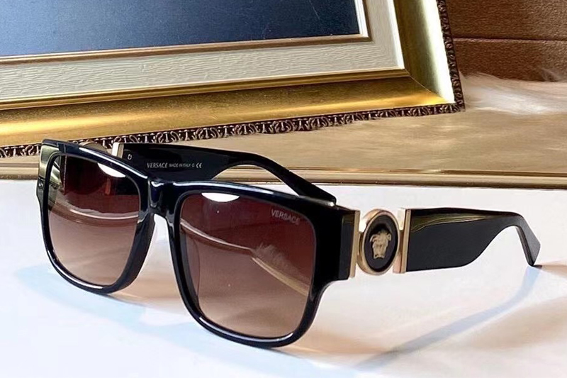 VE4369 Sunglasses In Black Gradient Brown