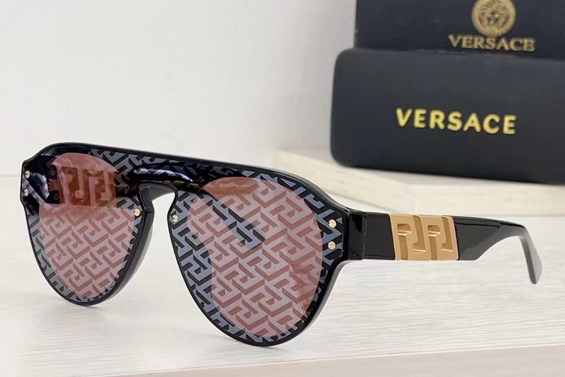 VE4420 Sunglasses In Black Gold Pink Lens