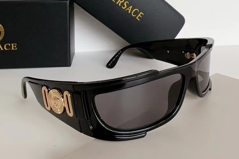 VE4446 Sunglasses In Black Gold