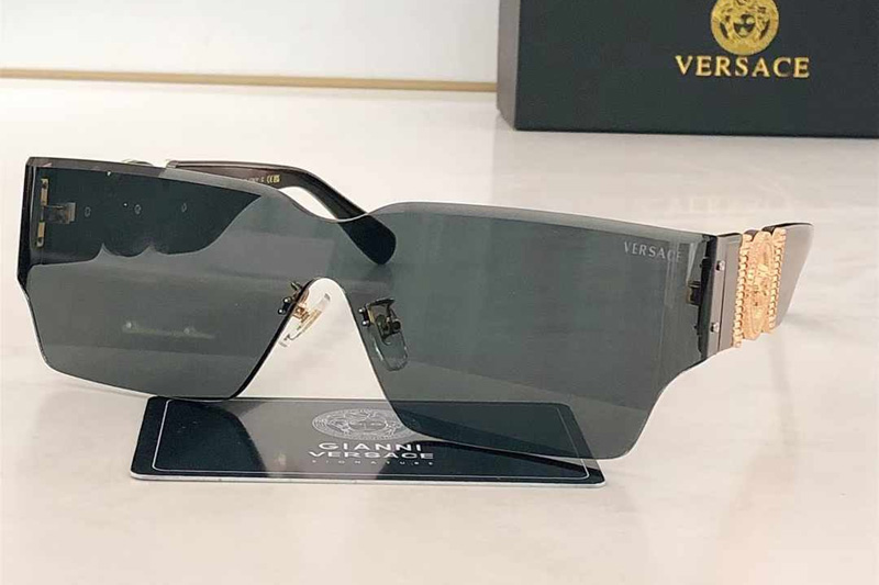 VE6782 Sunglasses Black Gold Gray