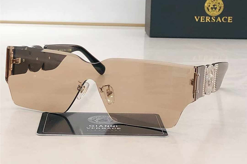 VE6782 Sunglasses Black Silver Brown