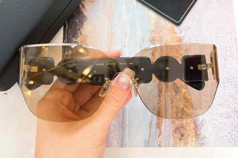 VE6783 Sunglasses Black Silver Brown