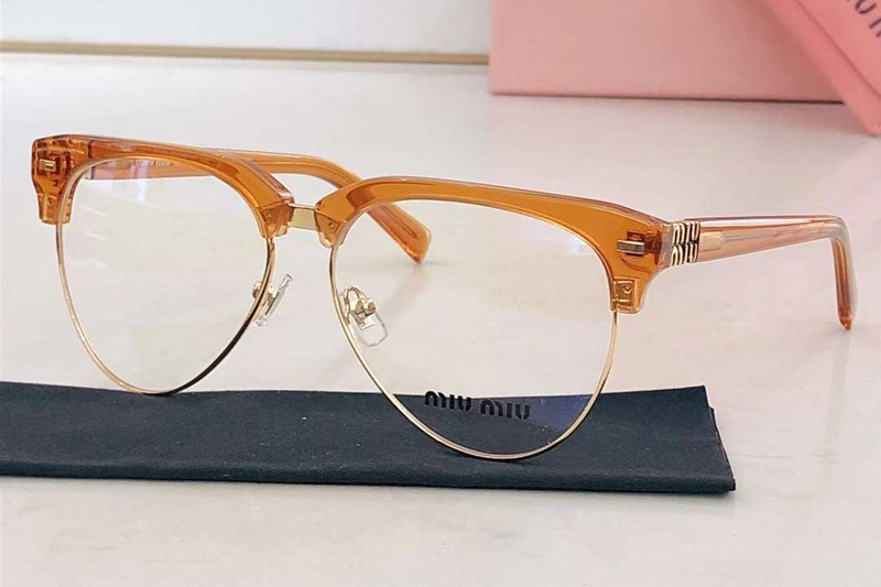 VMU56XV Eyeglasses Brown Gold
