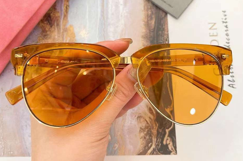 VMU56XV Sunglasses Brown Gold Yellow