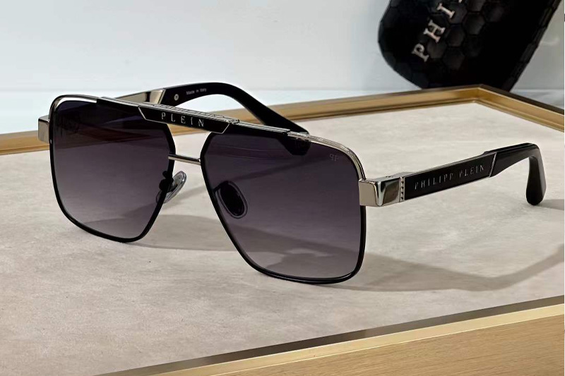 VPP090M Sunglasses Black Silver Gradient Gray