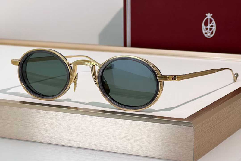 Varda Sunglasses Gray Gold Green