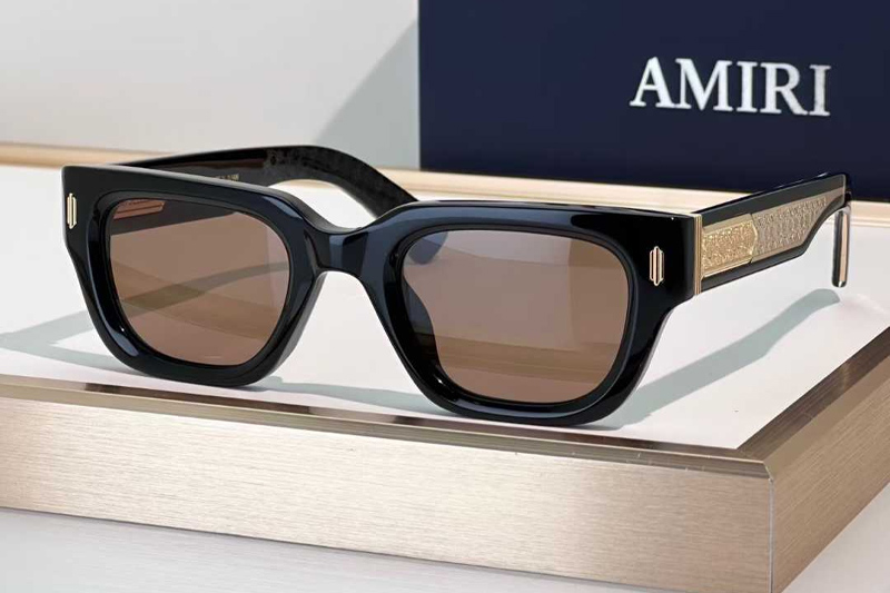 Venice Sunglasses Black Gold Brown