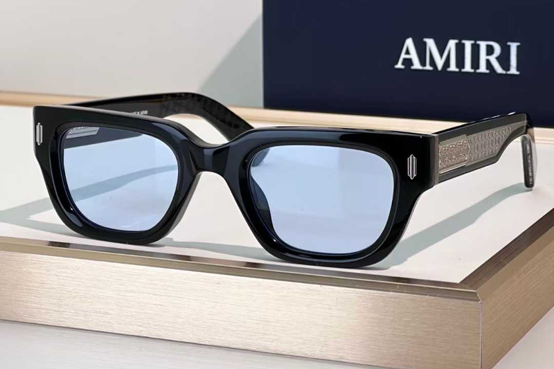 Venice Sunglasses Black Silver Blue