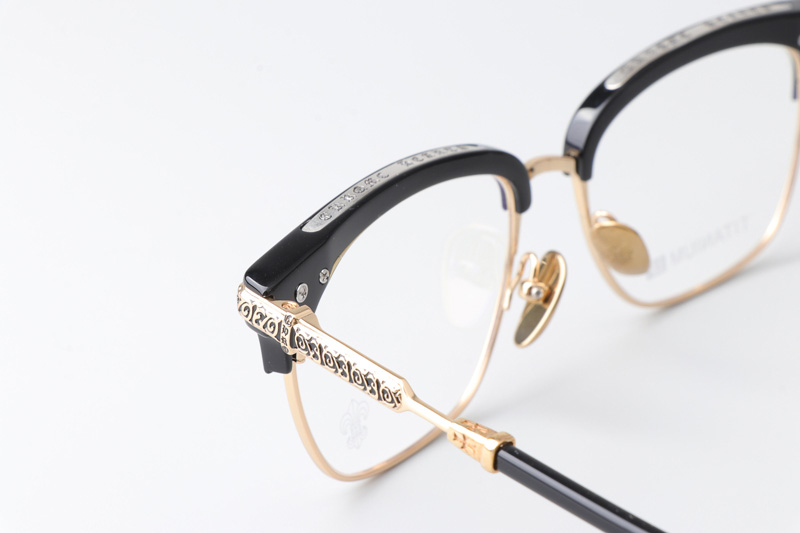 Vertical II Eyeglasses Black Gold