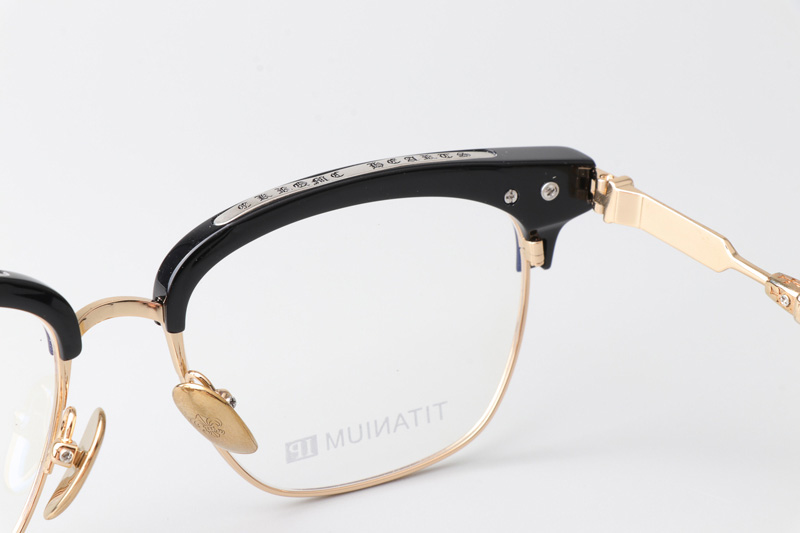 Vertical II Eyeglasses Black Gold