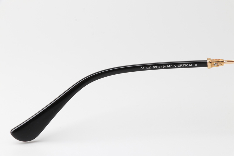 Vertical II Eyeglasses Black Gold