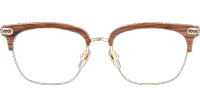 Vertical II Eyeglasses Wood Brown Gold