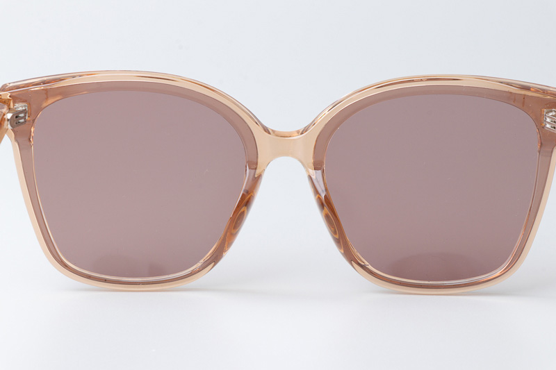 WT0326 Sunglasses Brown Clear Pink