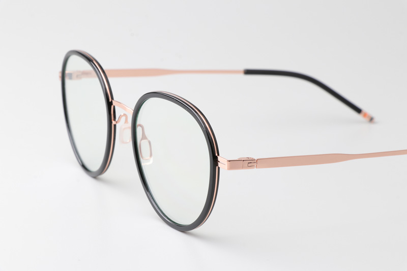 WT0819 Eyeglasses Black Rose Gold
