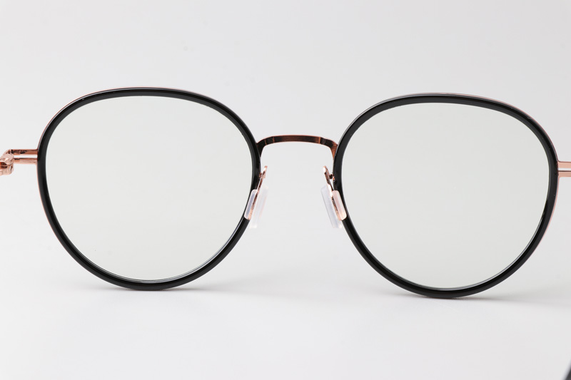 WT0819 Eyeglasses Black Rose Gold