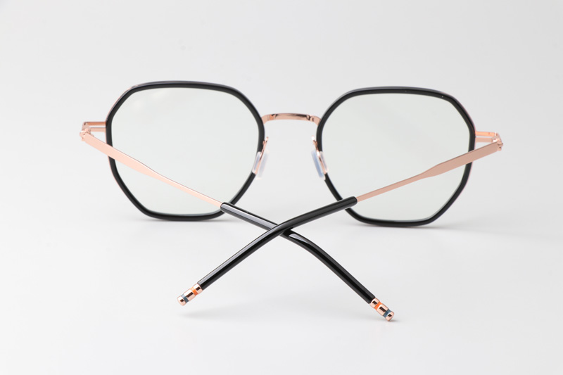 WT0821 Eyeglasses Black Rose Gold