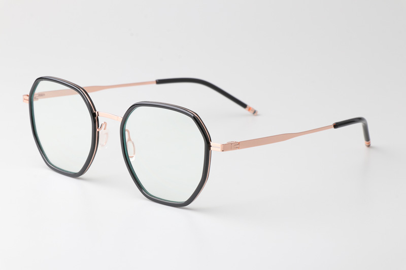 WT0821 Eyeglasses Black Rose Gold