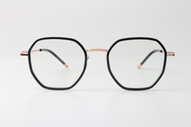 WT0821 Eyeglasses Black Rose Gold