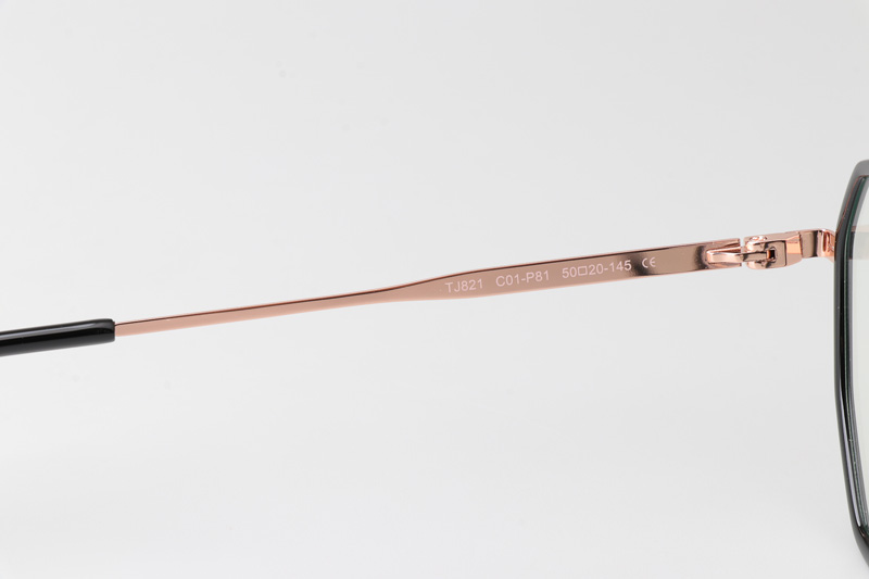 WT0821 Eyeglasses Black Rose Gold