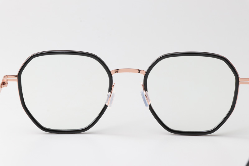 WT0821 Eyeglasses Black Rose Gold