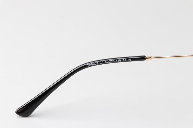 WT5008 Eyeglasses Black Gold
