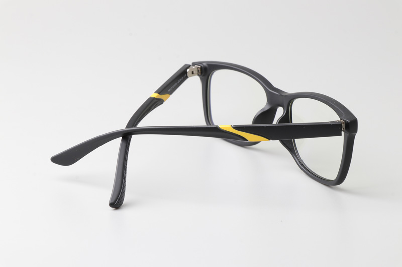 WT5107 Eyeglasses Matte Black Yellow