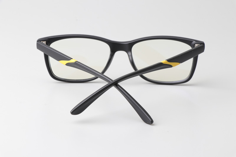 WT5107 Eyeglasses Matte Black Yellow