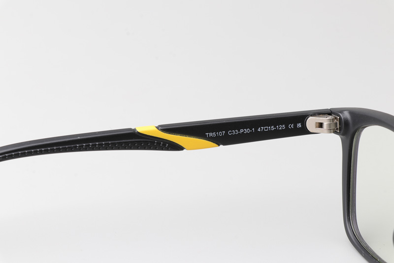 WT5107 Eyeglasses Matte Black Yellow