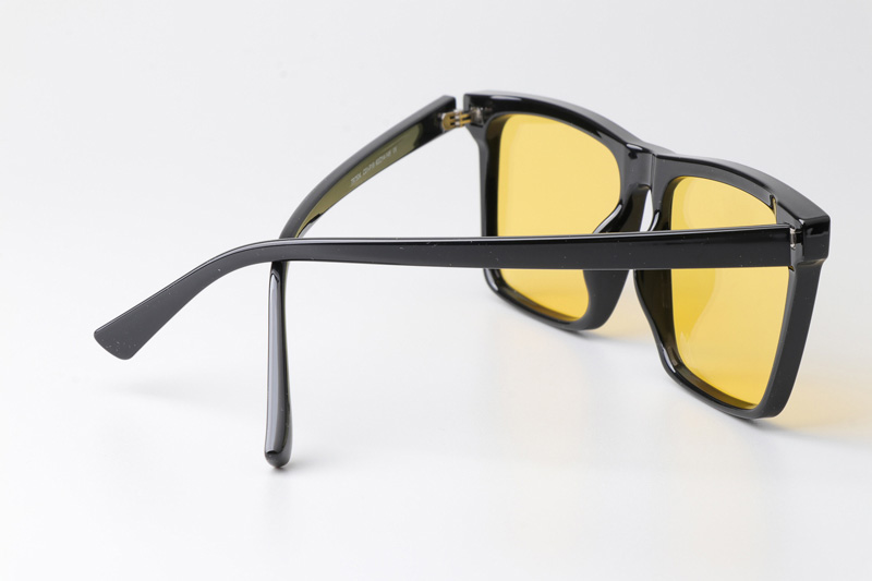 WT7504 Small Sunglasses Black Yellow