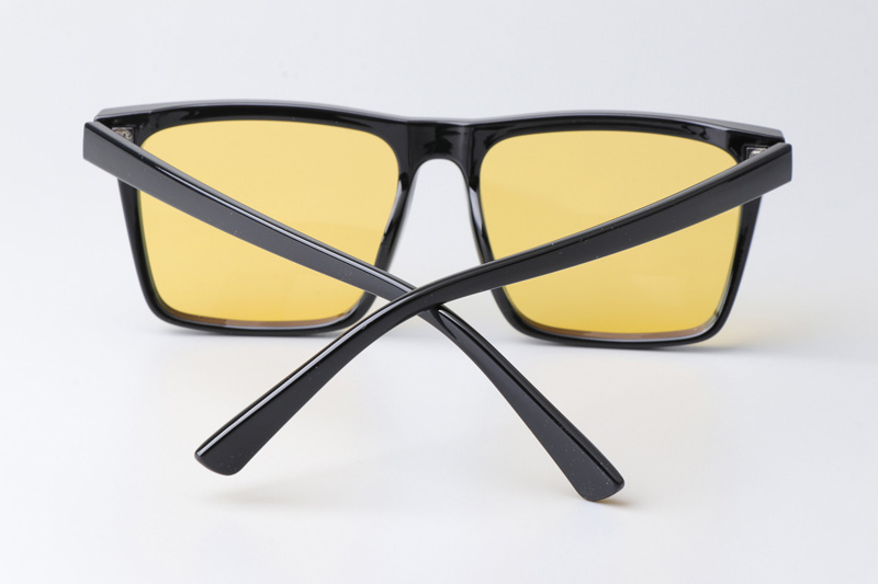 WT7504 Small Sunglasses Black Yellow