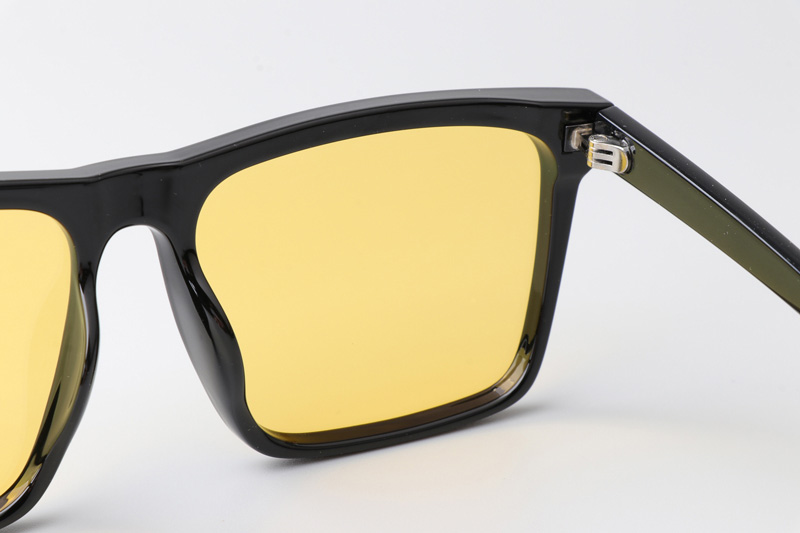 WT7504 Small Sunglasses Black Yellow