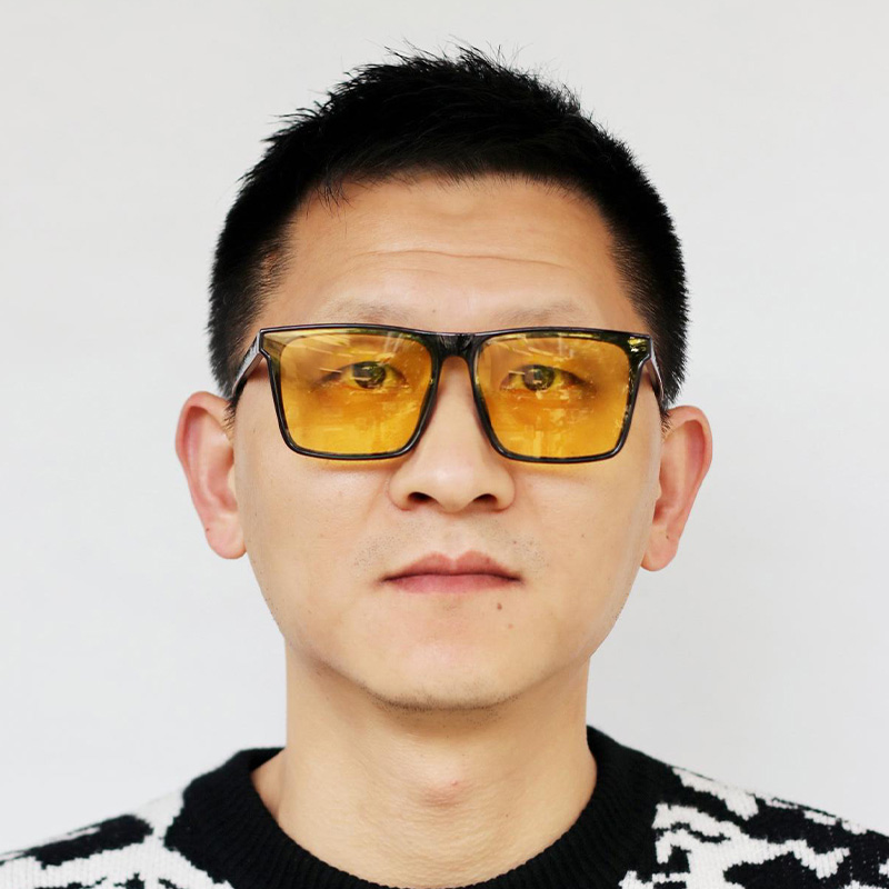 WT7504 Small Sunglasses Black Yellow