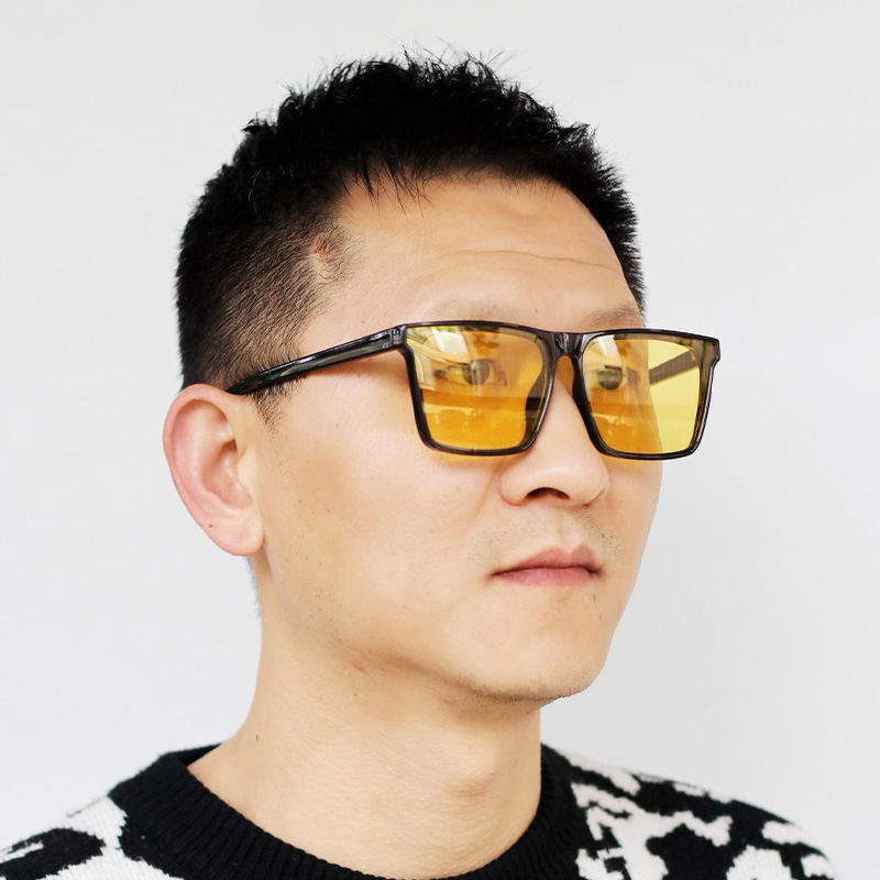 WT7504 Small Sunglasses Black Yellow