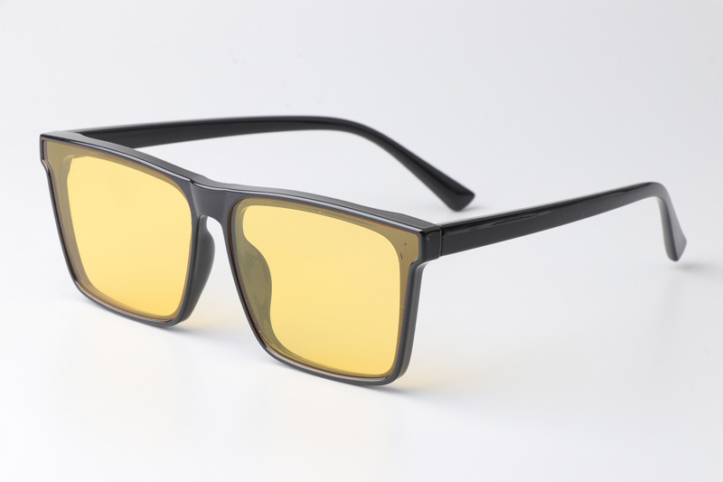 WT7504 Small Sunglasses Black Yellow