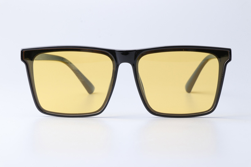 WT7504 Small Sunglasses Black Yellow