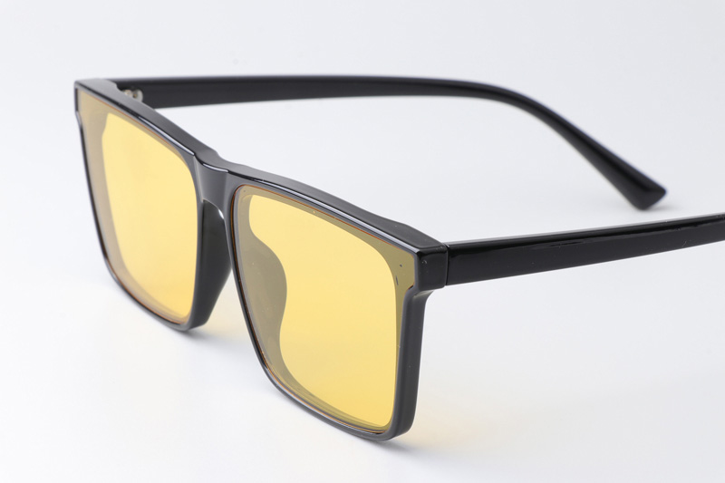 WT7504 Small Sunglasses Black Yellow