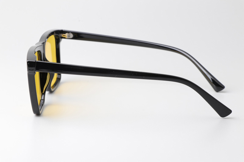 WT7504 Small Sunglasses Black Yellow