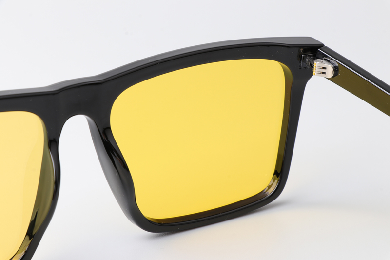 WT7506 Large Sunglasses Black Yellow