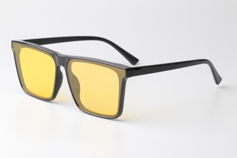 WT7506 Large Sunglasses Black Yellow