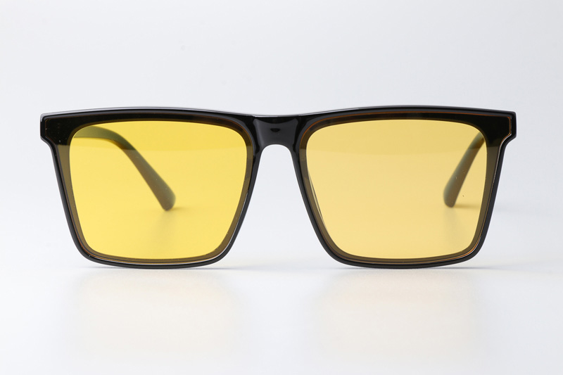 WT7506 Large Sunglasses Black Yellow