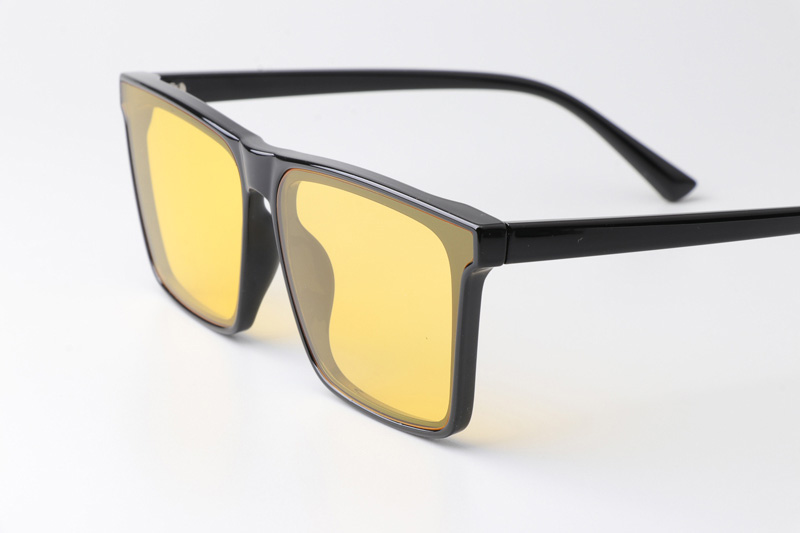 WT7506 Large Sunglasses Black Yellow