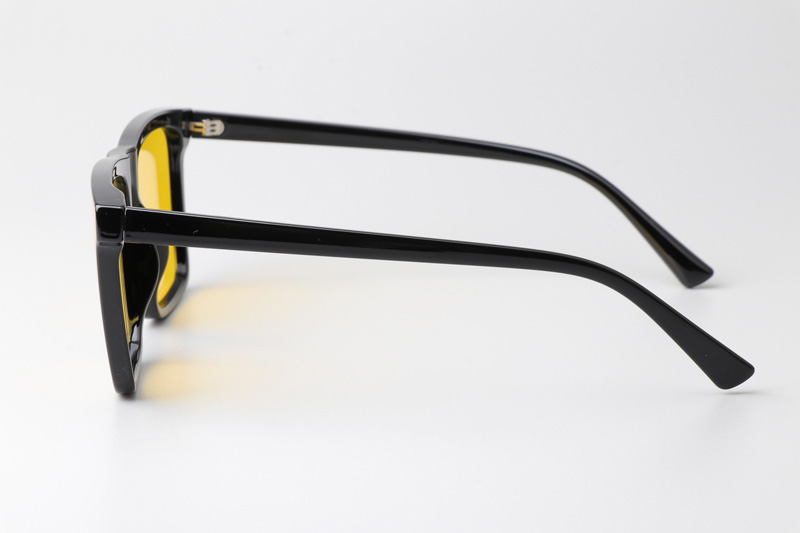 WT7506 Large Sunglasses Black Yellow