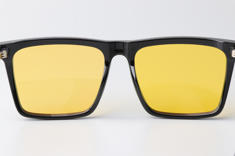 WT7506 Large Sunglasses Black Yellow