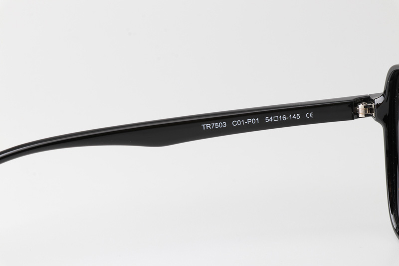 WT7601 Sunglasses Black Gray