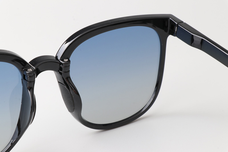 WT7901 Folding Sunglasses Black Gradient Blue