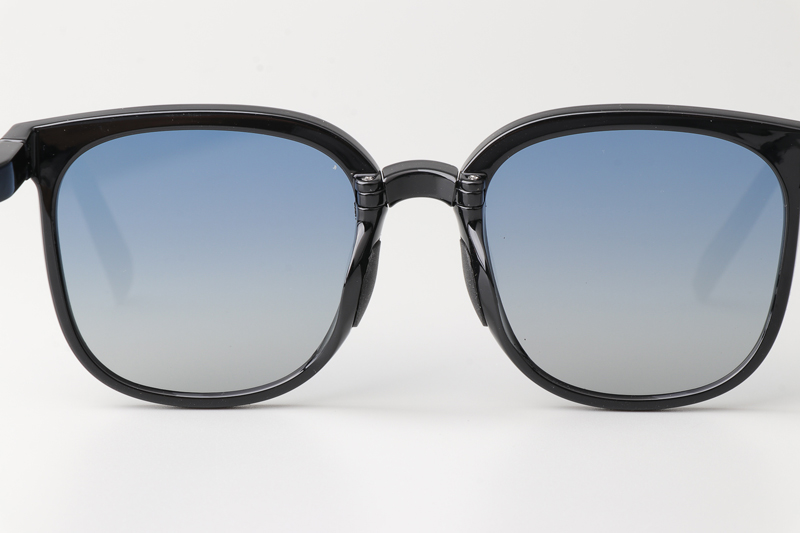 WT7901 Folding Sunglasses Black Gradient Blue