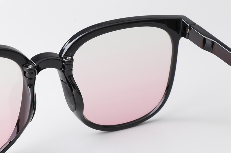 WT7901 Folding Sunglasses Black Gradient Pink