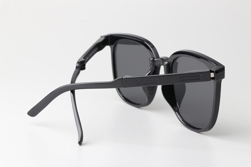 WT7901 Folding Sunglasses Black Gray