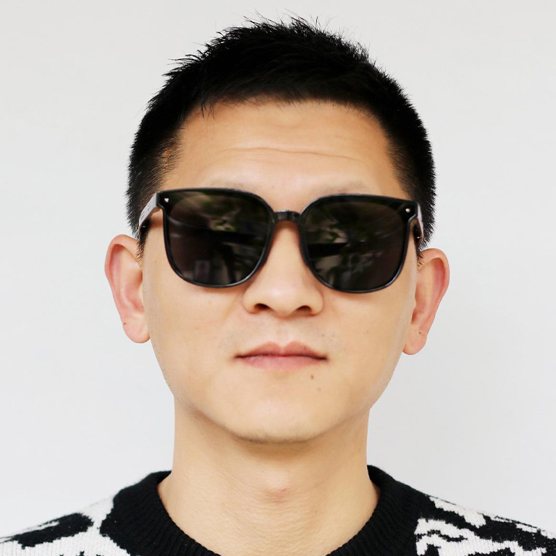 WT7901 Folding Sunglasses Black Gray